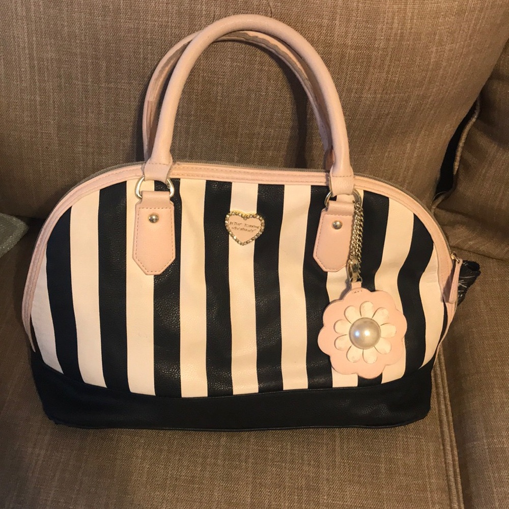 Striped Pink/Black Bag